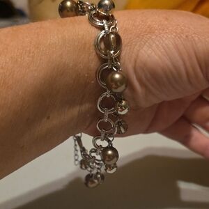 Silver Bracelet with Charms